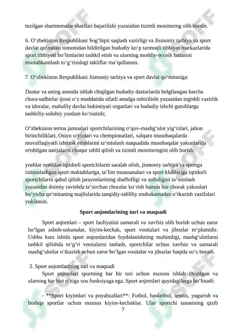 Sport anjomlaridan foydalanish bilan mashg‘ulotlarni tashkil qilish 7