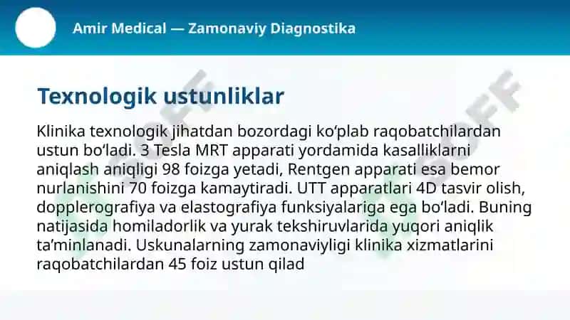 zamonaviy diagnostika klinikasi uchun marketing loyihasi 7