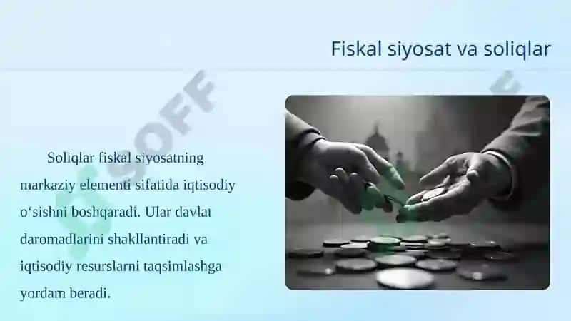 Soliqlarning makroiqtisodiy mohiyati va roli 7