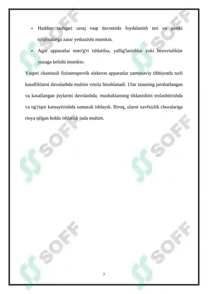 Yuqori chastotali fizioterapevtik elektron apparatlar 7