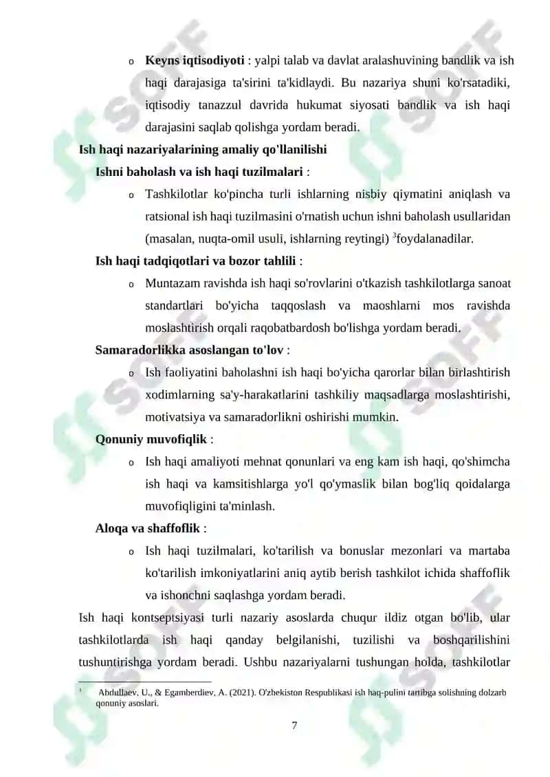 ISH HAQINING IQTISODIY MAZMUNI VA TARKIBIY QISMLARI 7