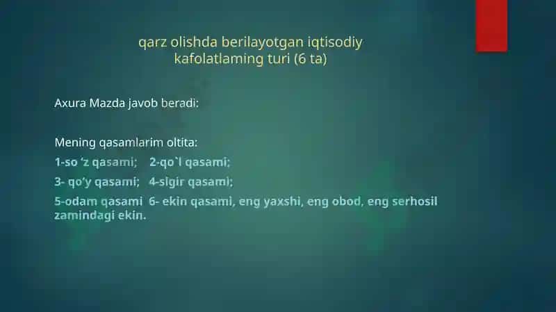 Zardushtiylik(Avesto) dagiiqtisodiyg’oyalar 7