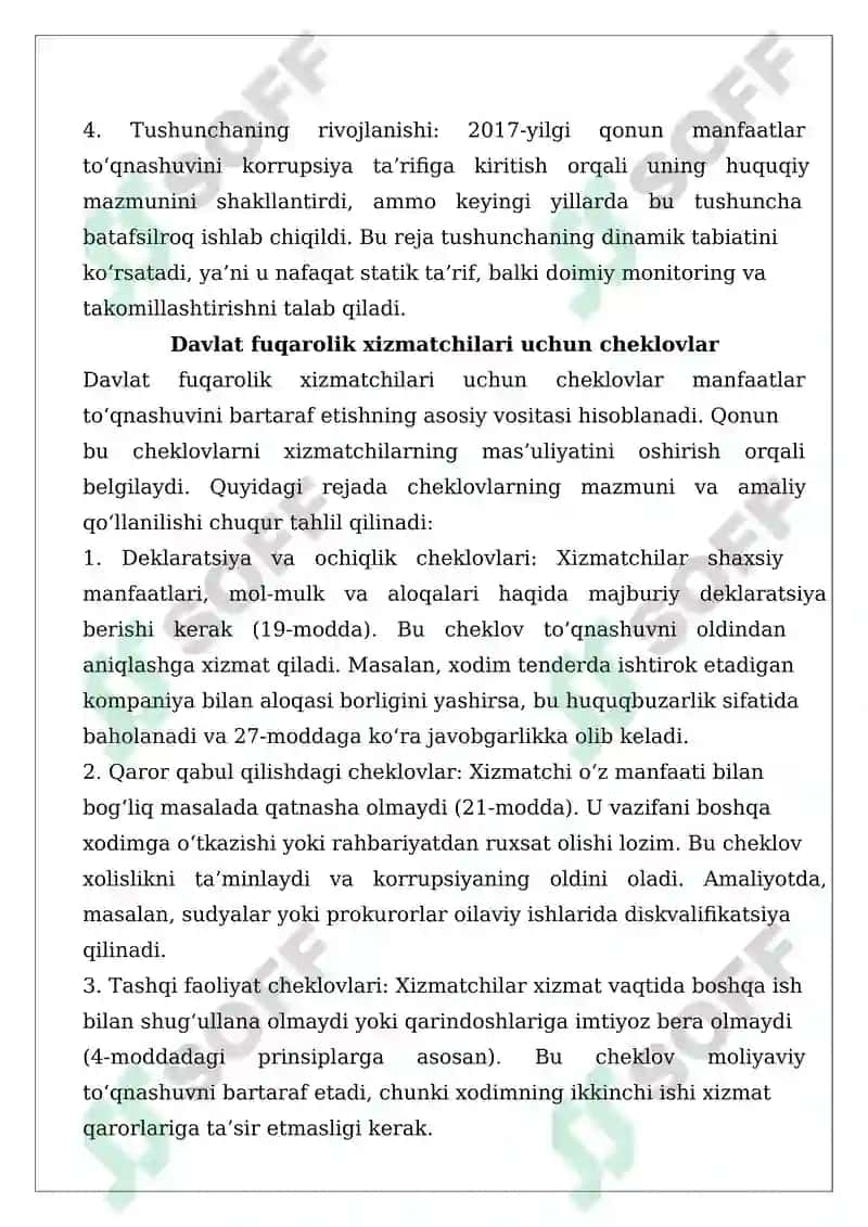 Manfaatlar to‘qnashuvini oldini olishga doir chora-tadbirlar 7