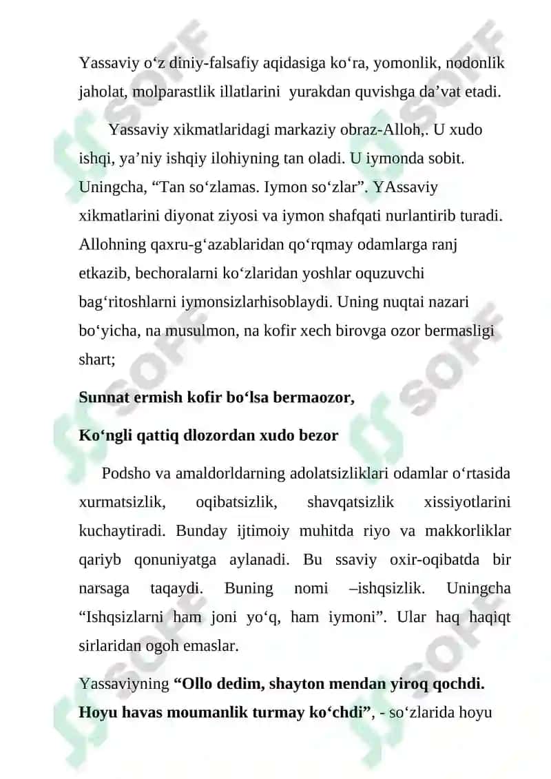 Ho’ja Ahmad Yassaviy hayoti va pedagogik qarashlari 7