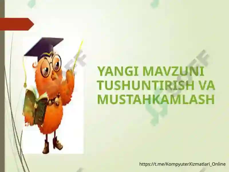 TINGLASH VA GAPIRISH MALAKASINI SHAKLLANTIRISH 7