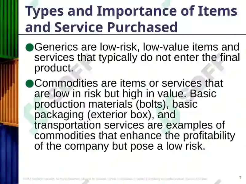 Materials and suppliers 7