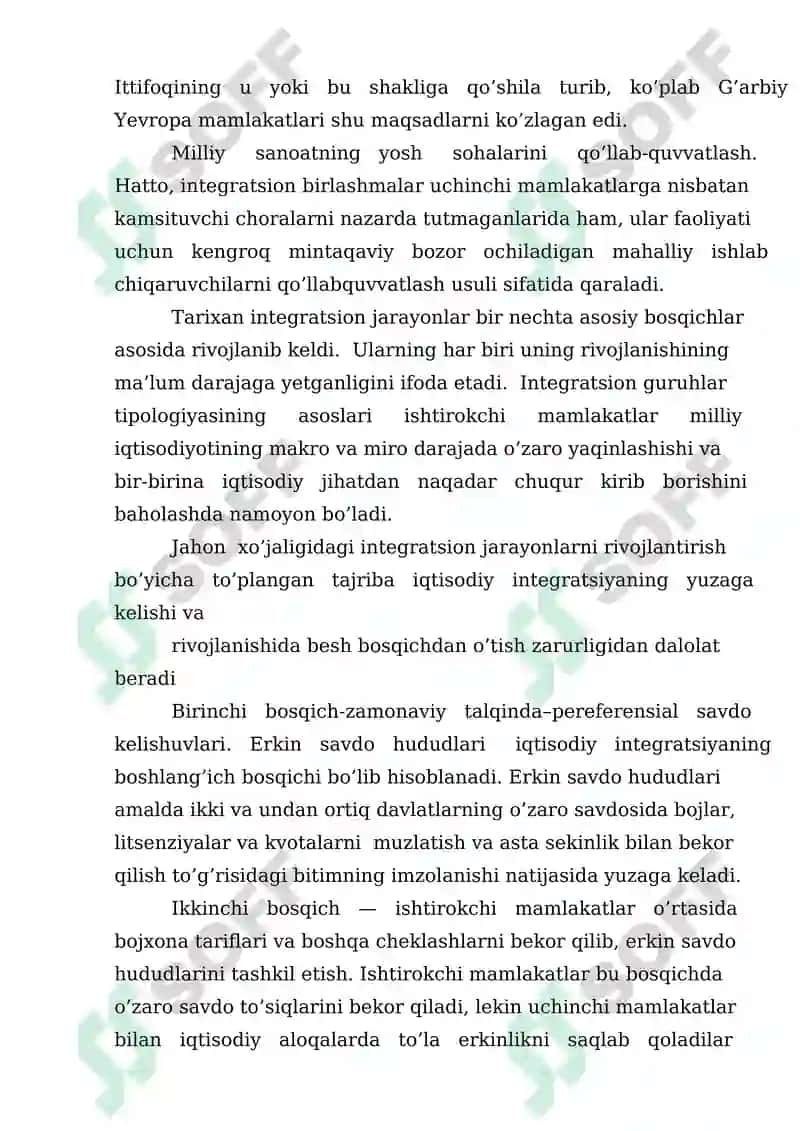 Xalqaro iqtisodiy tashkilotlar: mohiyati, zaruriyati, funksiyalari va guruhlanishi 7