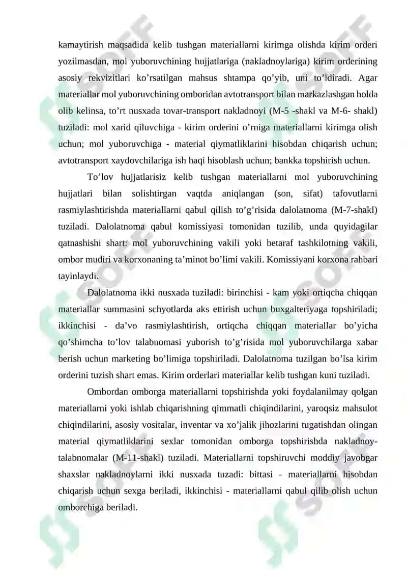 MATERIALLARNI HISOBGA OLISH 7