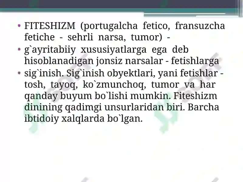 ILK DINIYE’TIQOTLAR 7