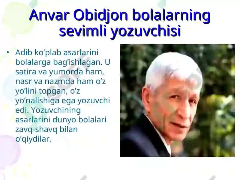 Anvar Obidjon hayoti va ijodi 7