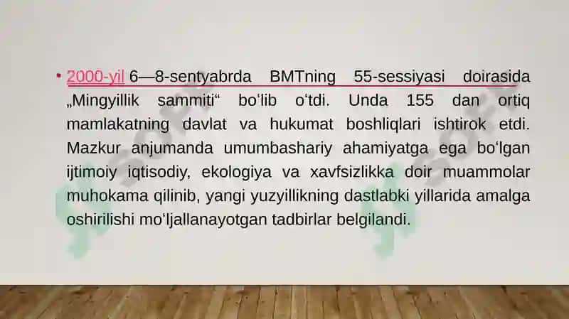 BMT ning O‘zbekistondagi vakolatxonasining faoliyati 7