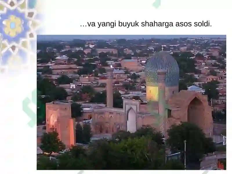 AMIR TEMUR BUYK SARKARDA VA DAVLAT ARBOBI AMIR TEMUR DAVLATINING TASHKIL TOPISHI 7