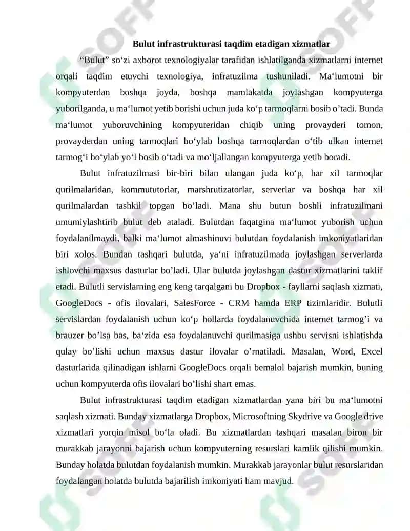 BULUTLI TEXNOLOGIYALARNI TASHKIL ETISH 7
