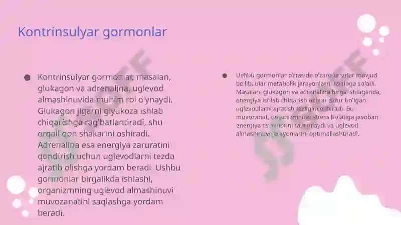 Uglevodlar almashinuvi patofiziologiyasi 7