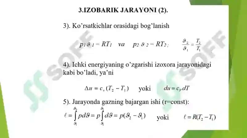 Izoxorik jarayoni 7