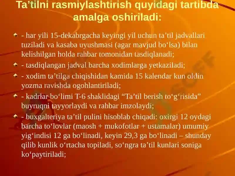 Mehnatga Haq To‘lashning Alohida Shartlari 7