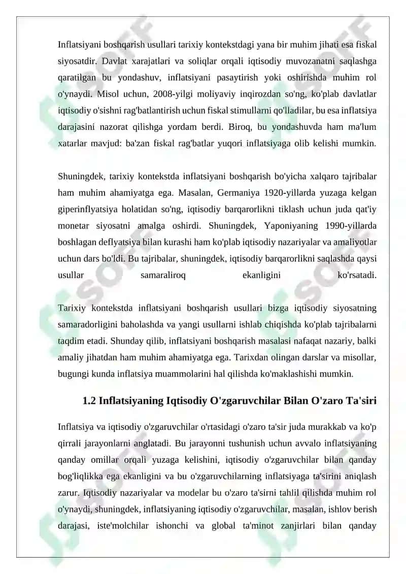 Inflatsiya va Uni Bartaf Etish Yo'llari 7