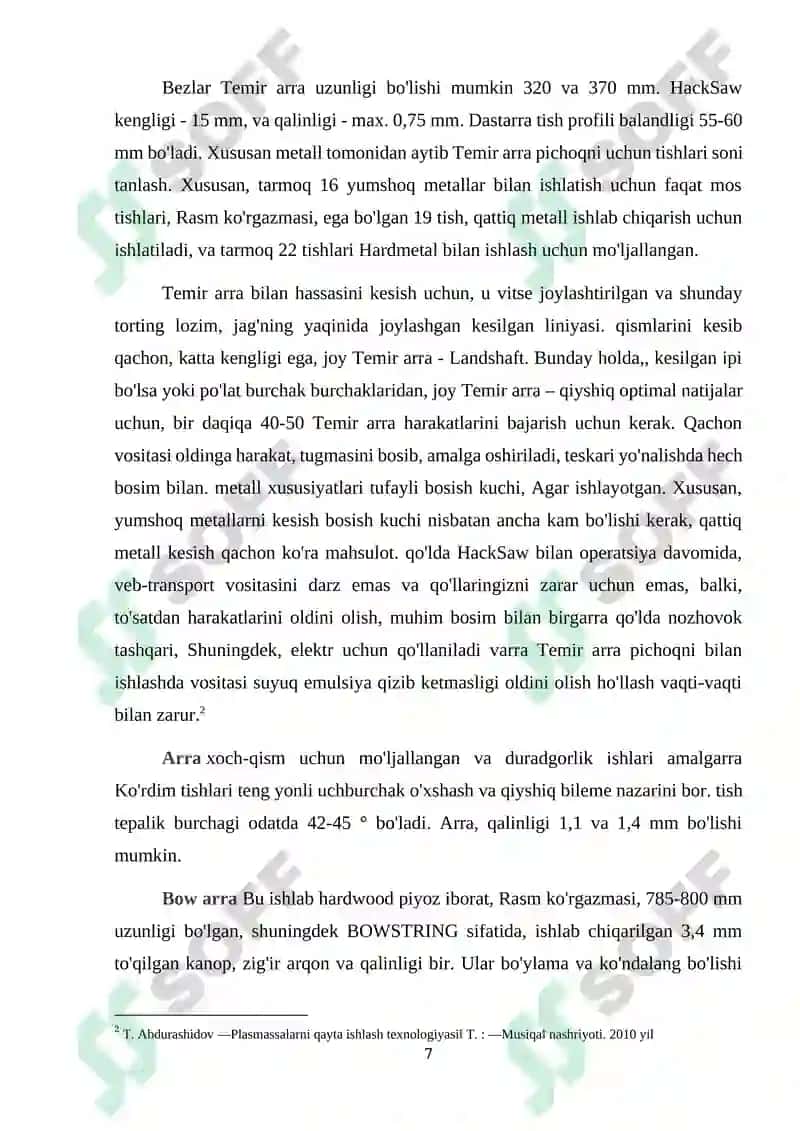 O`QUVCHILARGA ARRALASH VA ARRA TURLARINI O`QITISH METODIKASI 7