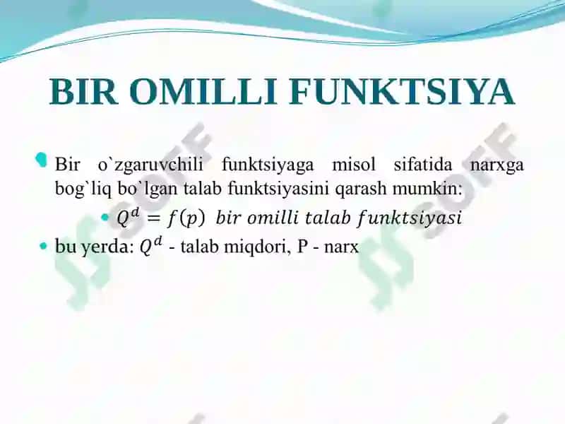 Talab va Taklif Qonunlari 7