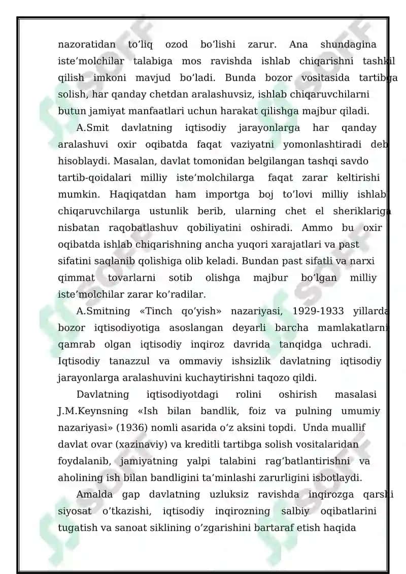 IQTISODIYOTNI TARTIBGA SOLISHDA MONETARISTIK NAZARIYA VA SIYOSAT 7