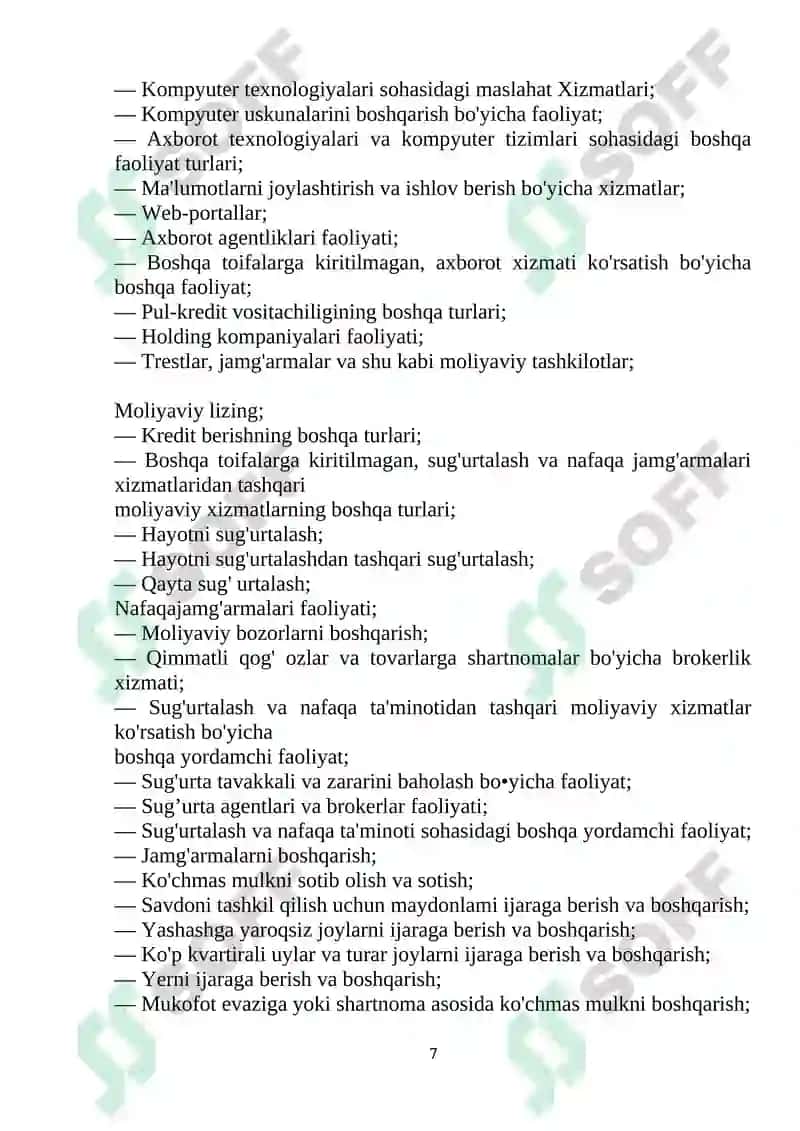 Mchj amaliyot hisoboti 7