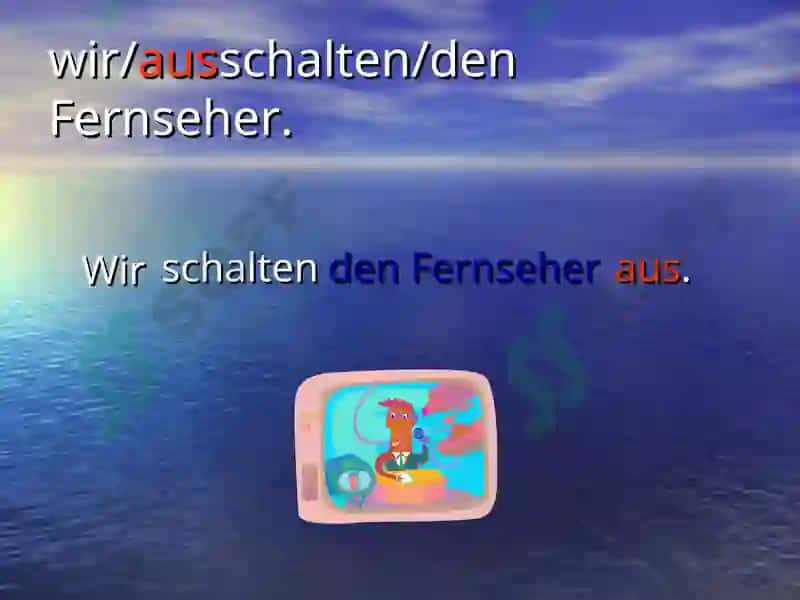 Trennbare Verbenim Präsens 7