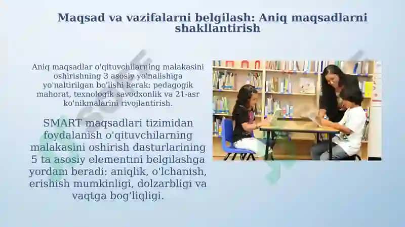 O'qituvchilar malakasini oshirishning tizimli modeli 7