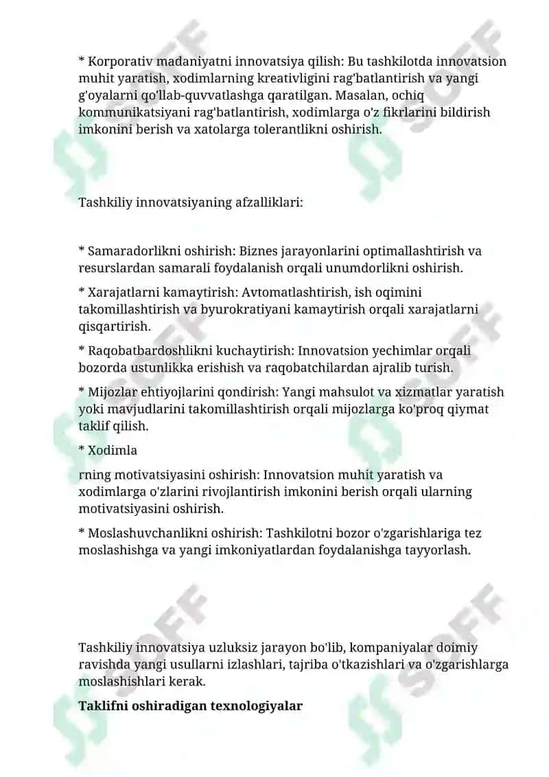 Taklifni oshiradigan innovatsiya va texnologiyalar 7