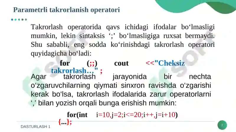 DASTURLASH 1 7