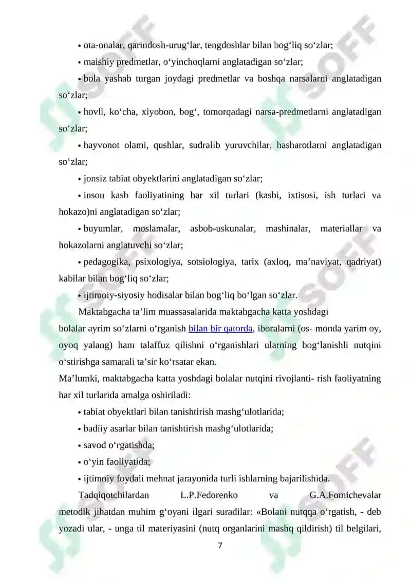 Maktabgacha yoshdagi bolalar nutqini rivojlantirishning ilmiy-pedagogik shart-sharoitlari. 7