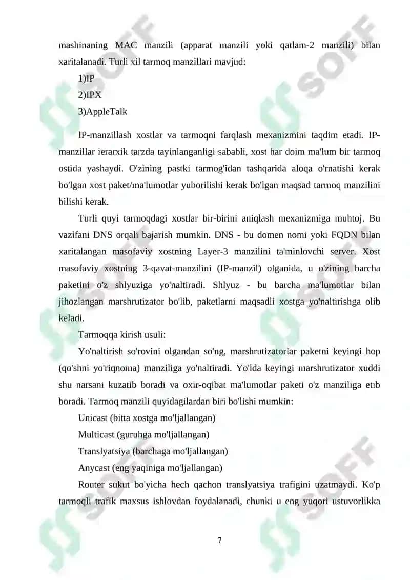 Adreslash va uning turlari.Shifrator va deshifratorlar.Tranzistor,trigger va registrlar 7