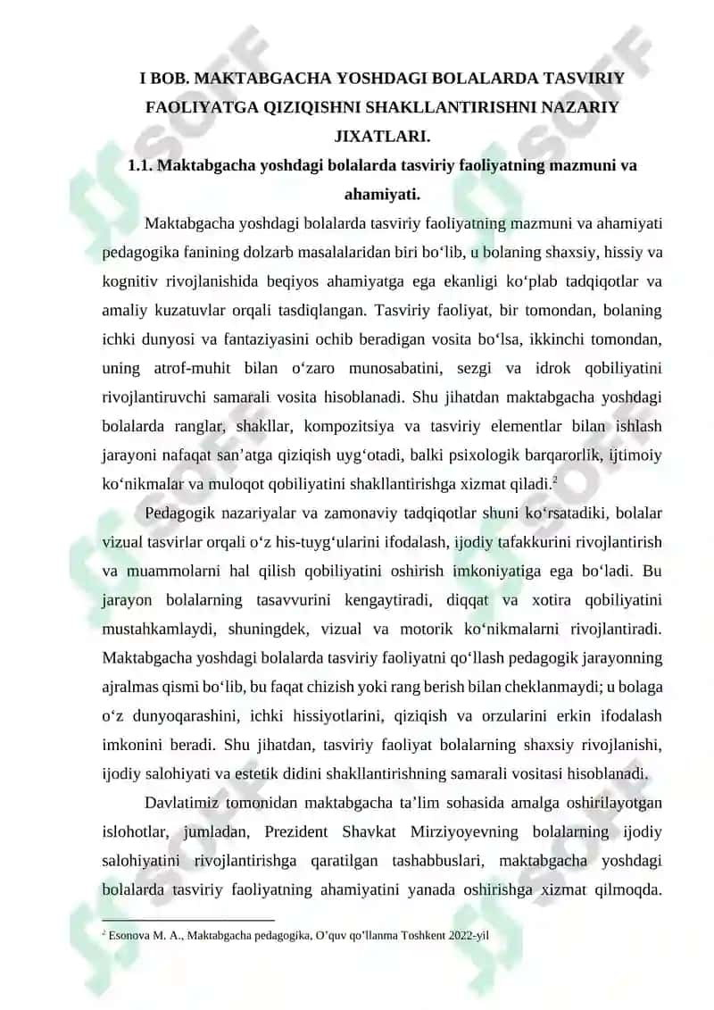 Maktabgacha yoshdagi bolalarda tasviriy faoliyatga bo’lgan qiziqishni shakllantrish yo’llari 7