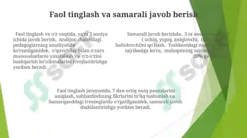 Pedagogik faoliyatni tashkil etishda muloqotga kirishishni rivojlantirish 7