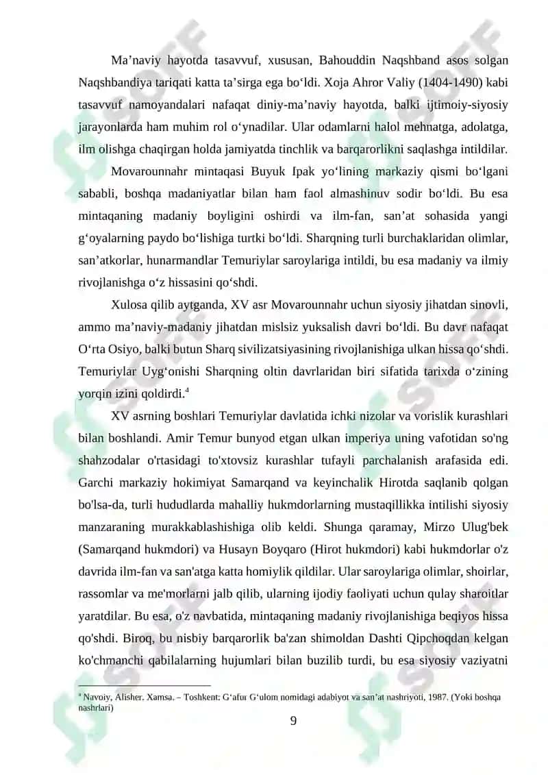 Alisher Navoiy asarlarida aks etgan odob-axloq masalalari va tarbiyaviy g'oyalarni kompleks tahlil qilish 7