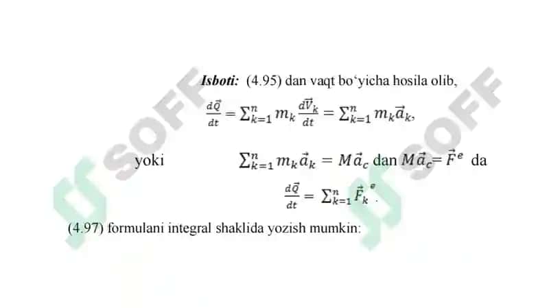 Qattiq Jism Dinamikasining Umumiy Teoremalari 7