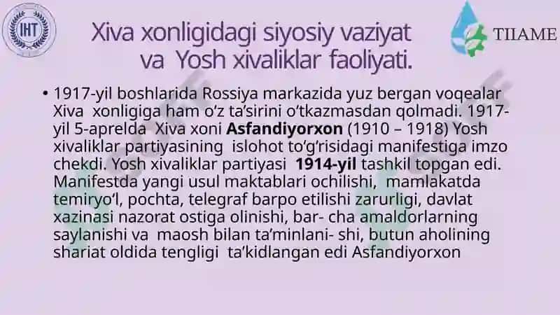 Xivaxonligidagi ahvol haqida 7