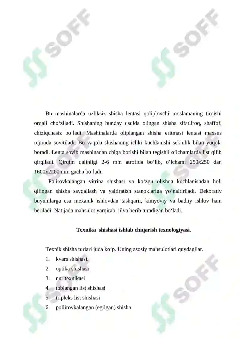 Shisha ishlab chiqarish texnologiyasi 7