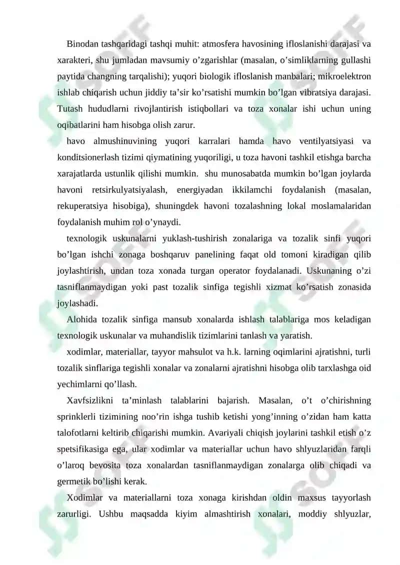 GEP Good Engineering Practice farmatsevtik korxonalarni va dorixona muassasalarini qurilishiga qo’yilgan gigienik talablar 7