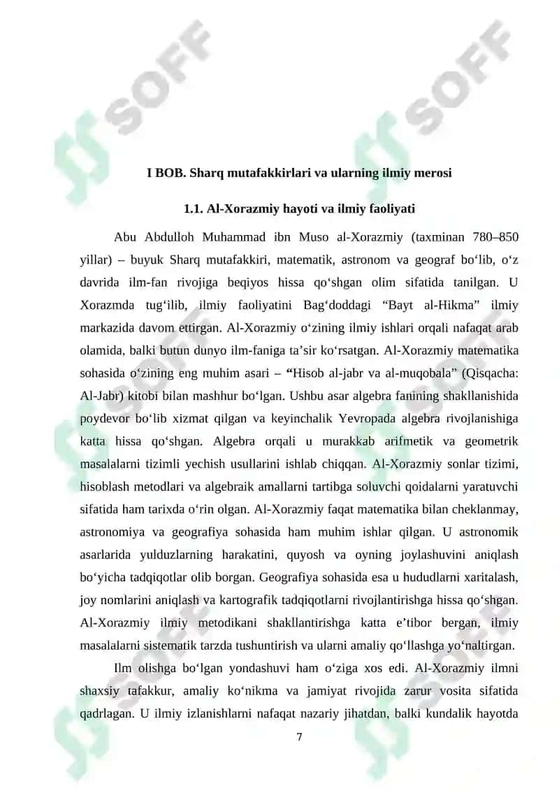 Al-Xorazmiy, Farobiy, Ibn Sinolarning ilm olishning ahamiyati haqidagi hikmatlari 7