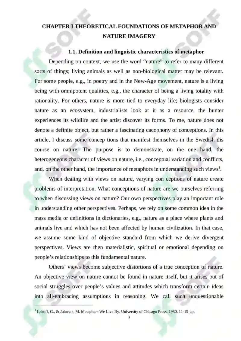 Metaphorical Expressions of Nature Depiction in Jane Austen’s “Pride and Prejudice” 7