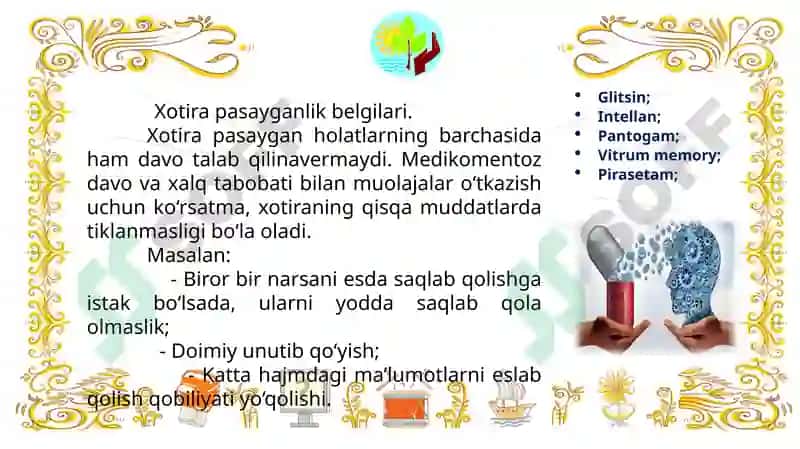 XOTIRANI KUCHAYTIRISH UCHUN MASHQLAR 7
