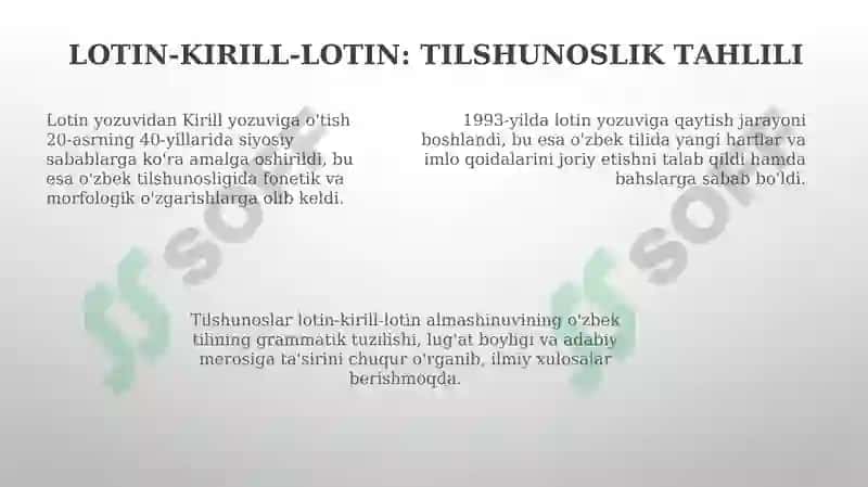 Oʻzbek etnosining tili masalasida tilshunoslarining qarashlari 7