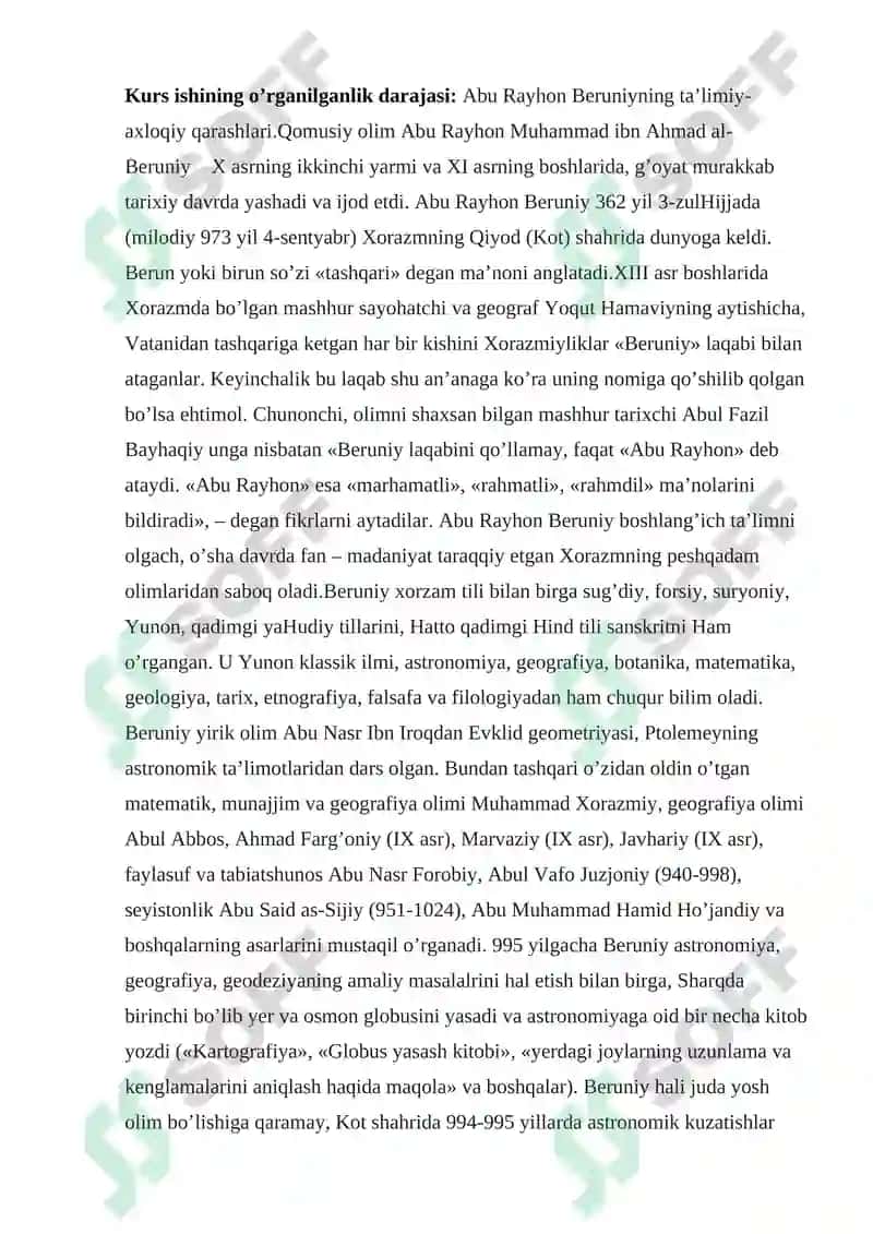 Abu Rayhon Beruniy ilmiy ijodida shaxs ijtimoiylashuvida ta’lim – tarbiyaga oid g’oyalar 7