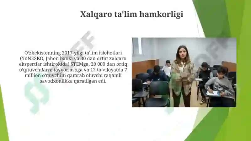 O'qituvchilarni tayyorlash va malakasini oshirish 7