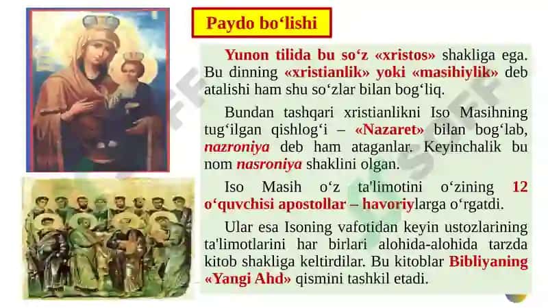 Xristianlikning Paydo Bo‘lishi, Ta’limot va Manbalari 7