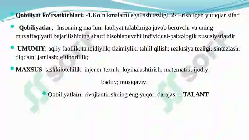 QOBILIYAT VAPEDAGOGIK QOBILIYATHAQIDA TUSHUNCHA 7
