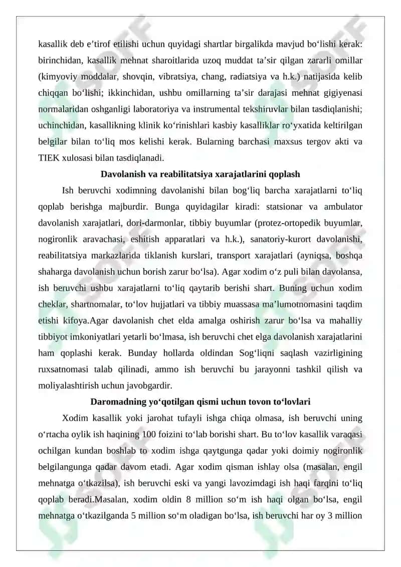 Xodimning sog‘lig‘iga ziyon yetkazilganligi 7