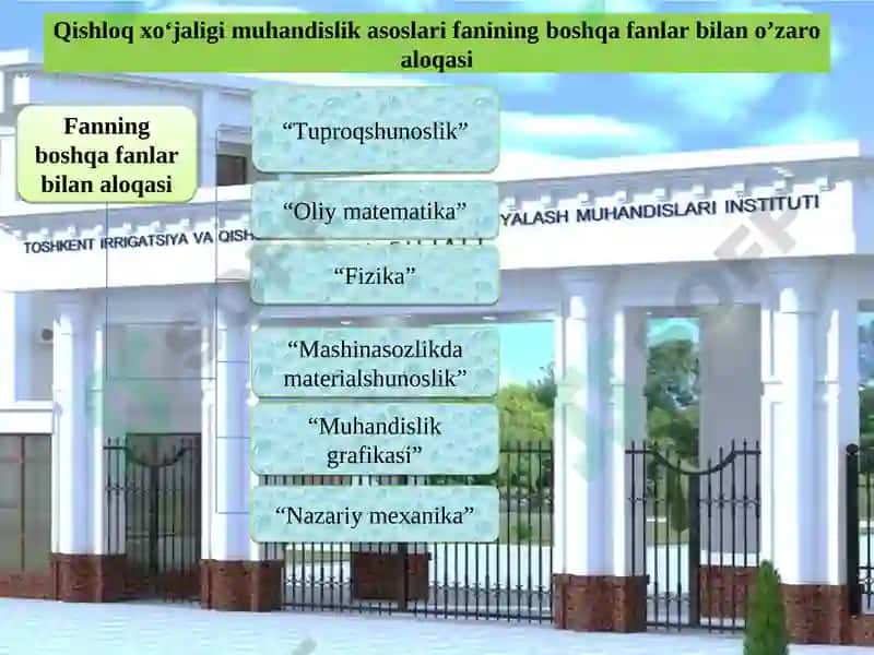 Qishloq xo'jaligini mexanizatsiyalash muhandisini tayyorlash asoslari 7