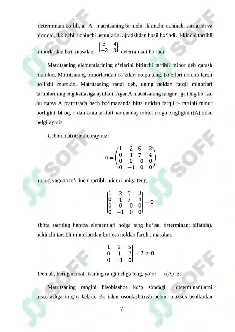 Chiziqli Tenglamalar Sestimasini Yechishning Matritsa Usuli 7