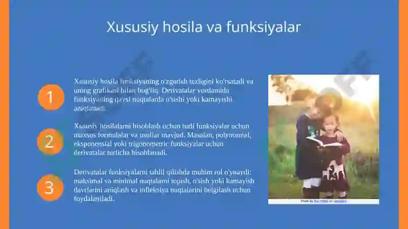 Xususiy hosila va yuqori tartibli differensiallar 7
